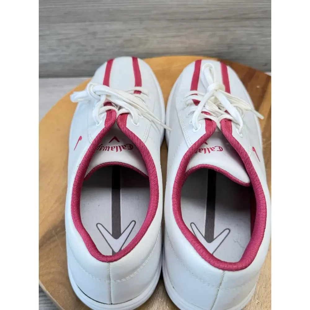 Callaway Turf Cruiser Women’s Golf Shoe In Pink And White. Size 7